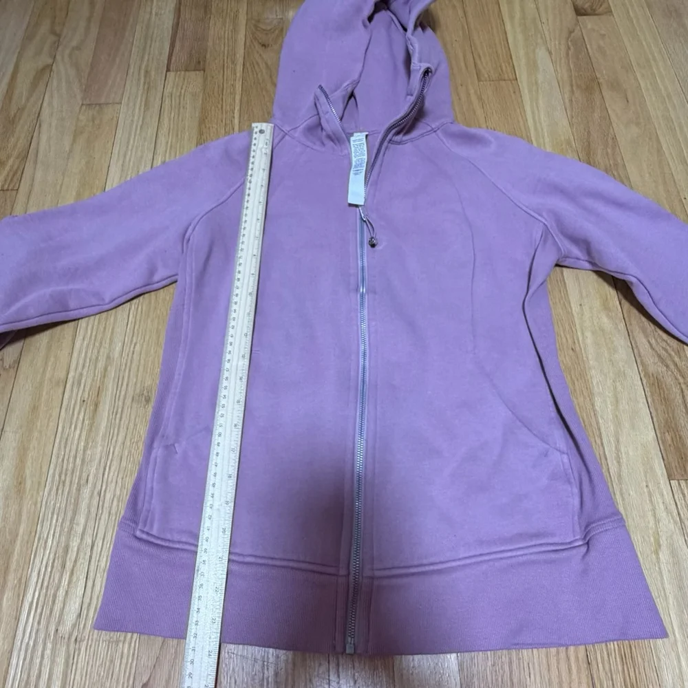 Women's Lululemon Scuba Full Zip Waist Length Hoodie Size 12 Lavender Lux SKU625 - Picture 6 of 6